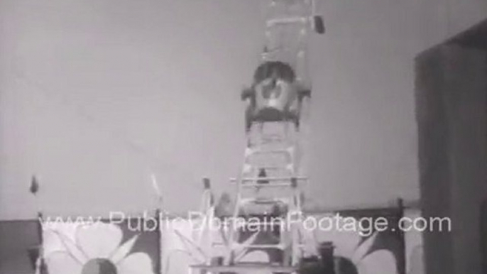 Rocket Car Stunt Archival Footage PublicDomainFootage.com