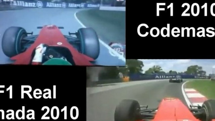 F1 2010 - Codemasters vs F1 Real Canada Trailer