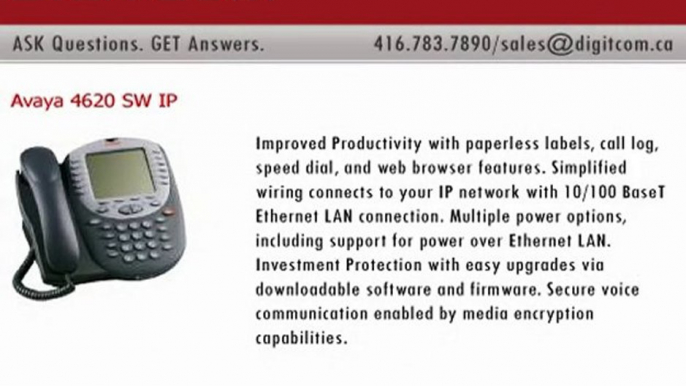 Avaya 4620 SW IP | Digitcom.ca (Business Phone Systems)