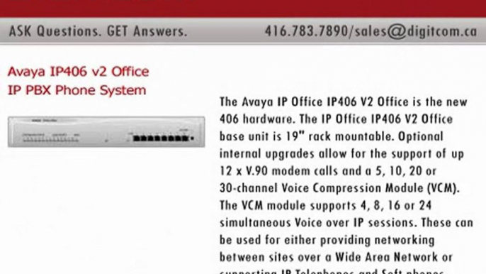 Avaya IP406 v2 Office IP PBX Phone System | Digitcom.ca