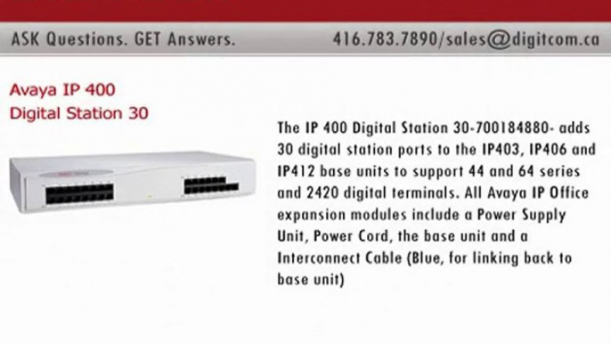 Avaya IP 400 Digital Station 30 | Digitcom.ca (Business Phon