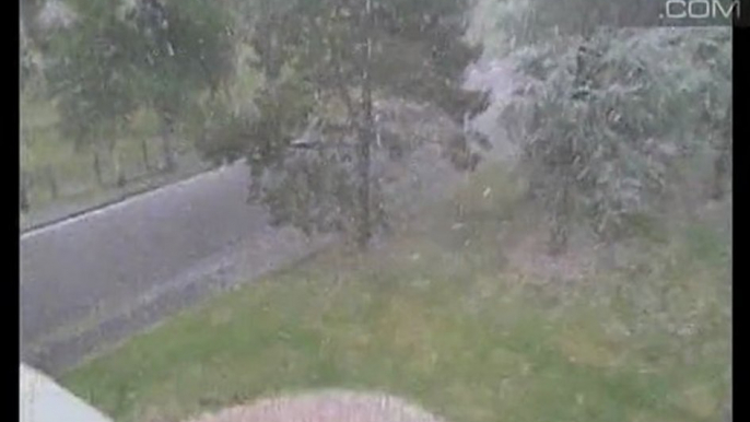 Saône-et-Loire, orage de grele à Perrecy