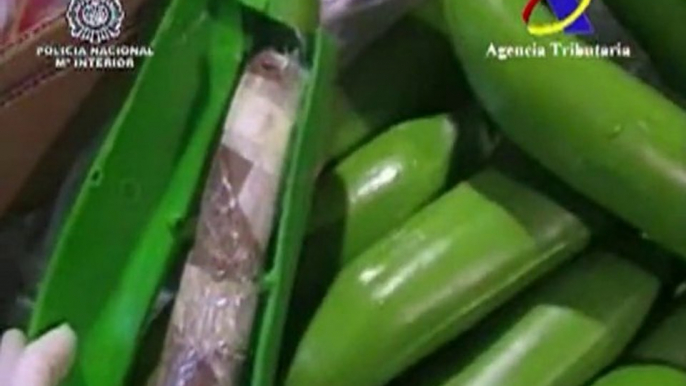 Spain seizes cocaine hidden in plastic bananas