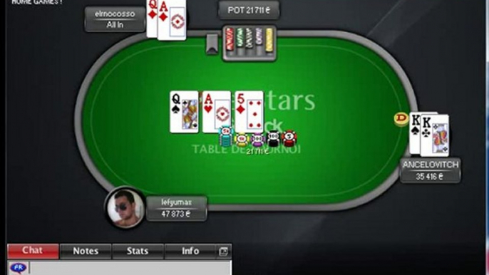 Fin de la table finale D1à 3  du skyrock poker pokerstars