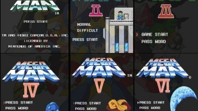 La Saga Megaman sur Nes ( Megaman 1, 2, 3, 4, 5 & 6 )