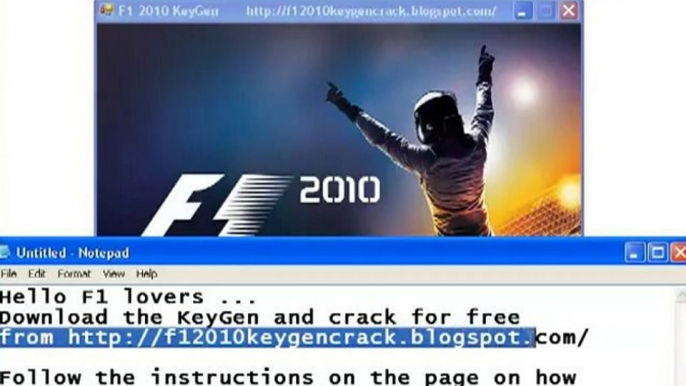 HOT F1 2010 KeyGen + Crack FREE download 100% working Formul