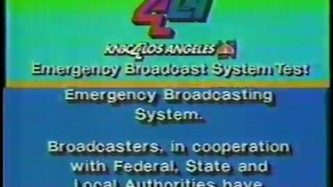 KNBC 4 (1985) - Emergency Broadcast System Test