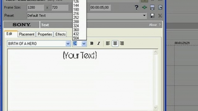 Sony Vegas Pro 10 How to change text.