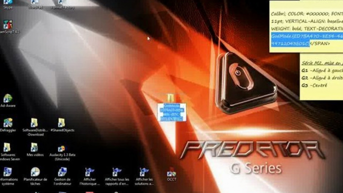 God Mode sous Windows 7, par Neetch