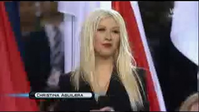 Christina Aguilera ce trompe de parole de l hymne américain