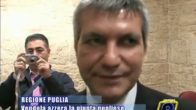 REGIONE PUGLIA. Vendola azzera le giunta pugliese