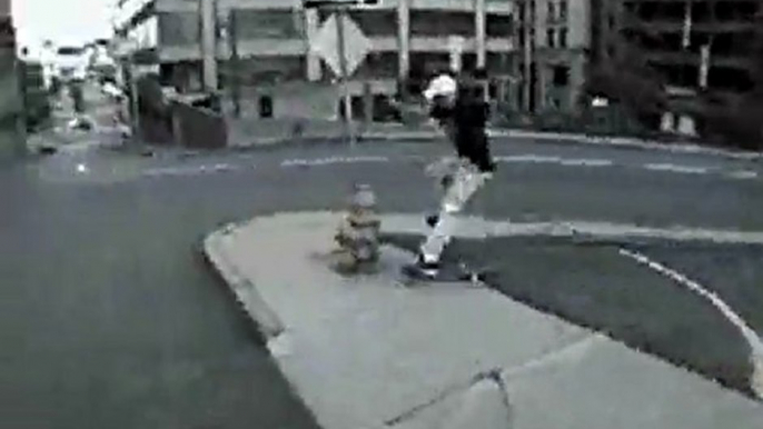 Guy's Nuts Crashes in Fire Hydrant