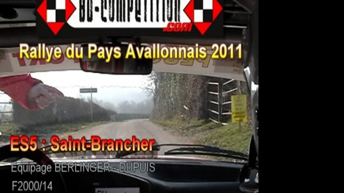 Rallye Pays Avallonnais 2011 - ES5 Saint Brancher