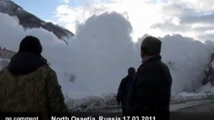 Russian soldiers create avalanche by firing... - no comment