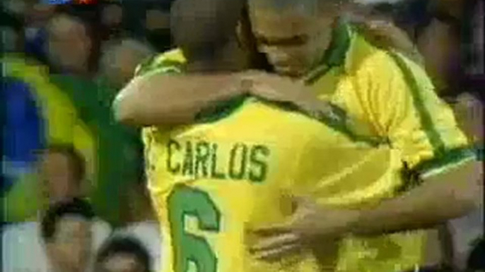 Coupe des confederations (1997)  France vs Brazil - Roberto Carlos Free Kick