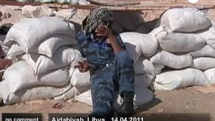 Libyan rebels defend the town of Ajdabiyah - no comment