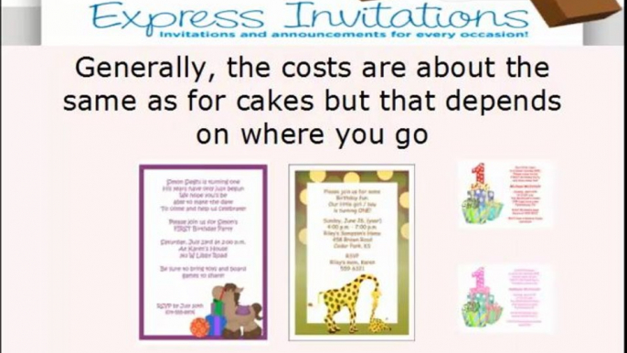 First Birthday Invitations - Custom Announcements