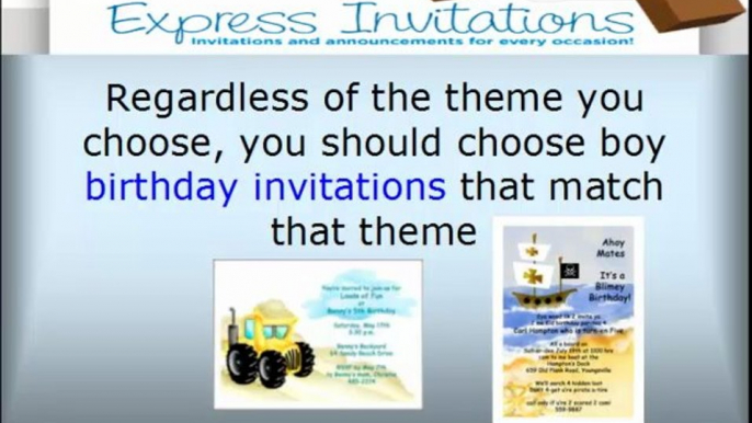 Boy Birthday Invitations for Special Birthday Parties