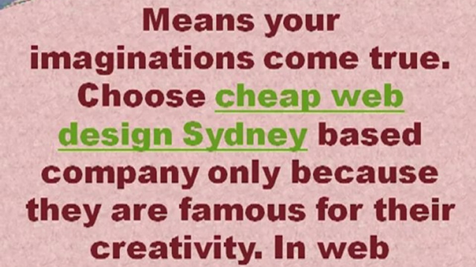 Cheap Web Design Sydney