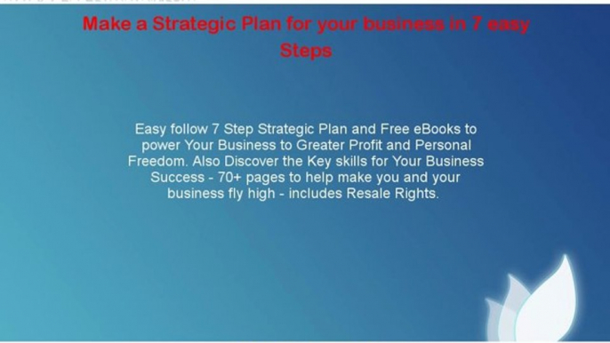 Make A Strategic Plan For Your Business In 7 Easy Steps