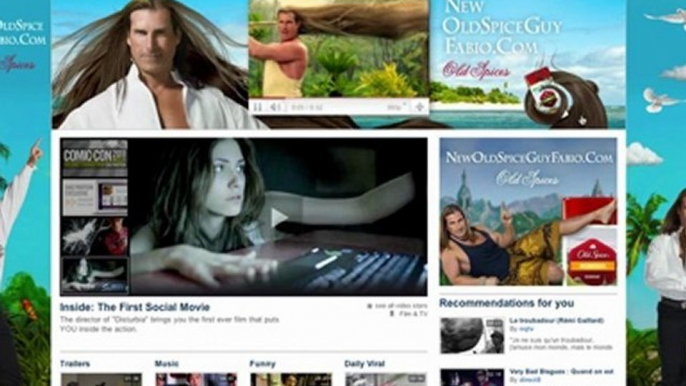 Rich Media Masthead Old Spice on Dailymotion