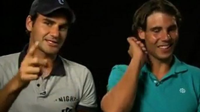 Roger Federer and Rafael Nadal Laughing (long version)