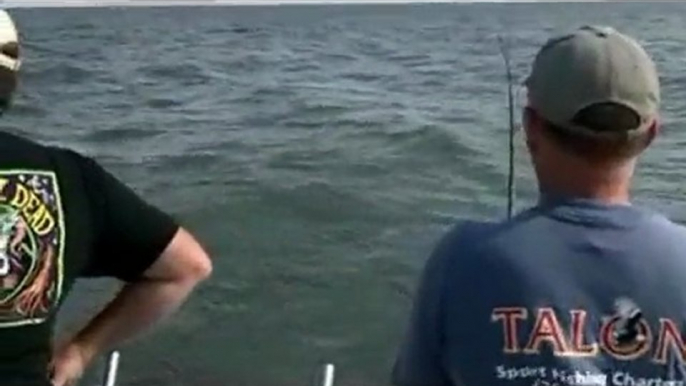 Charter Captains Jim, Rich and John walleye fishing Lake Erie Michigan 2011