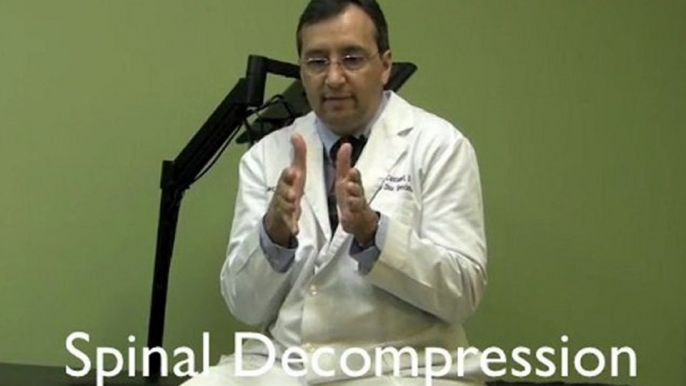 Spinal Decompression Physical therapy for neck pain and low back pain is explained by Dr. Castanet in Atlanta