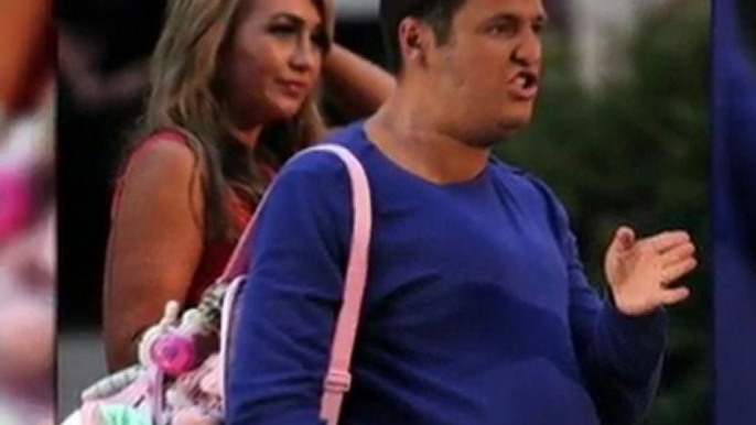 Mark Wright Films a Promo for TOWIE in a Fat Suit