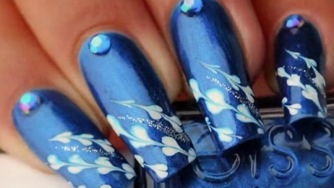 Nail art effet plumes très facile / how to do easy feathers design on your nails ?