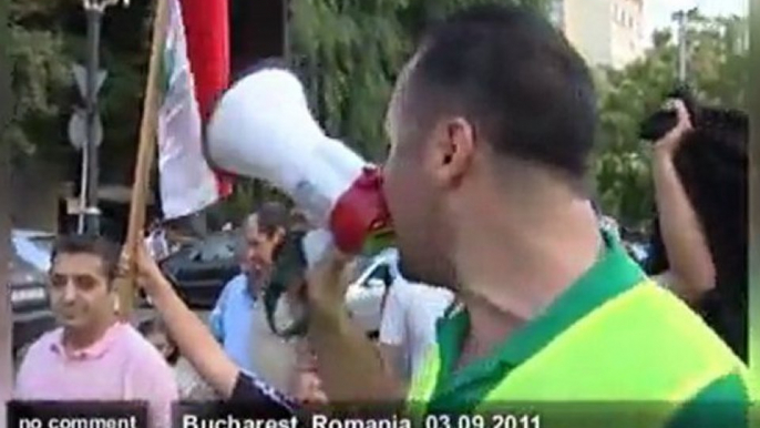 Syrian community protest in Bucharest - no comment