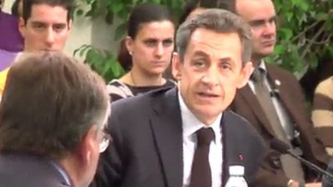 Le Président de la République, Nicolas Sarkozy en visite à Carcassonne :