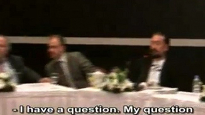 Mr. Ayoub Kara answering a question at the joint press conference with Mr. Adnan Oktar (May 12nd, 2011, Istanbul)