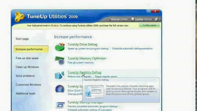 Tuneup Utilities 2009 review-install and registration with serial key