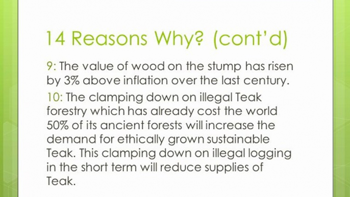 Investing in Teak Forestry 14 Reasons Why