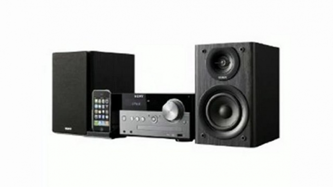 Sony CMT-MX500I Kompaktanlage (CD-/ MP3-Player, UKW mit RDS, Apple iPod-Dock) dunkelsilber/ schwarz