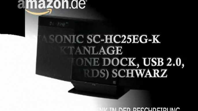 Panasonic SC-HC25EG-K Kompaktanlage (iPod/iPhone Dock, USB 2.0, Radio mit RDS) schwarz