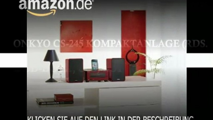 Onkyo CS-245 Kompaktanlage (RDS, CD/MP3-Player, 15 Watt, Apple iPod-Dock, USB) rot