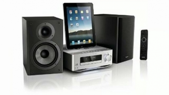 Philips DCM7005 Kompaktanlage (CD/MP3/WMA-Player, 100 Watt, Apple iPod Dock, USB 2.0) schwarz