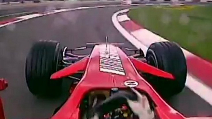 Nürburgring 2007 Kimi Räikkönen missing pit-lane Onboard