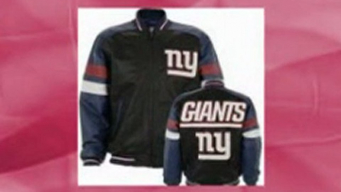 New York Giants Pig Napa Leather Varsity Jacket