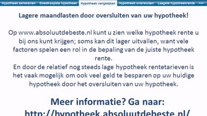 Hypotheek Rente