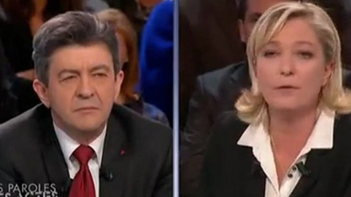 MARINE LEPEN LAMINéé par JL MELENCHON