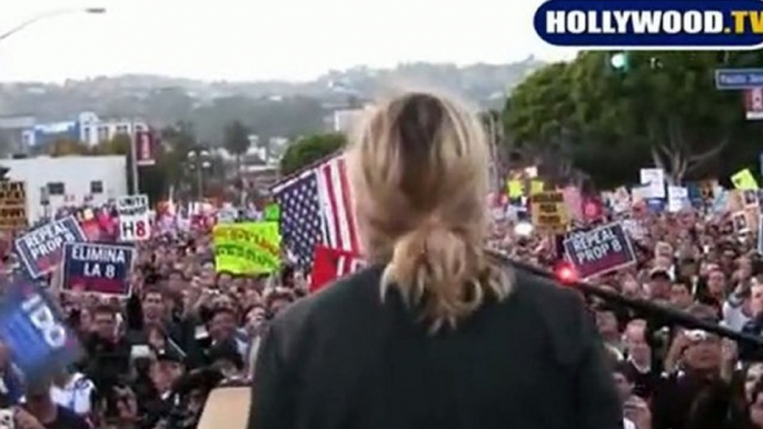 Drew Barrymore,Pete Wentz,Perez Hilton Protest Prop 8