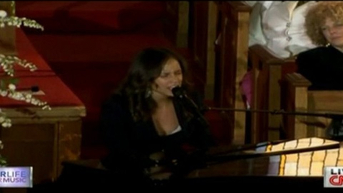 Alicia Keys,performs at Whitney Houston Funeral - 18.Febr.2012