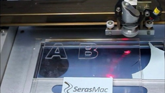 SerasMac ES40 Lazer Kaşe Makinesi ile 3mm Akrilik Kesimi lazer kaşe makinası