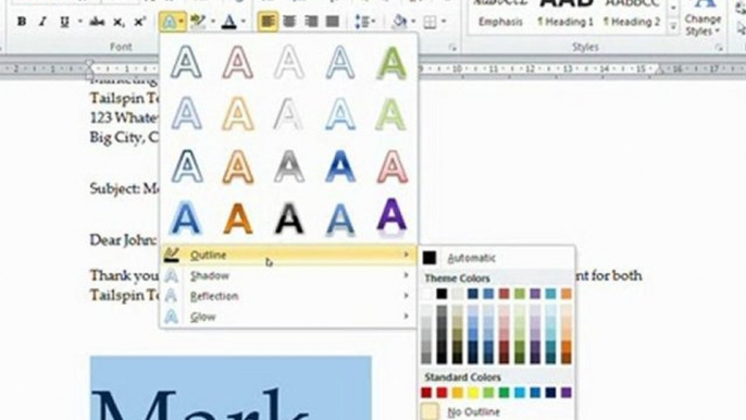 How to Best Use Text Effect in Microsoft Word 2010