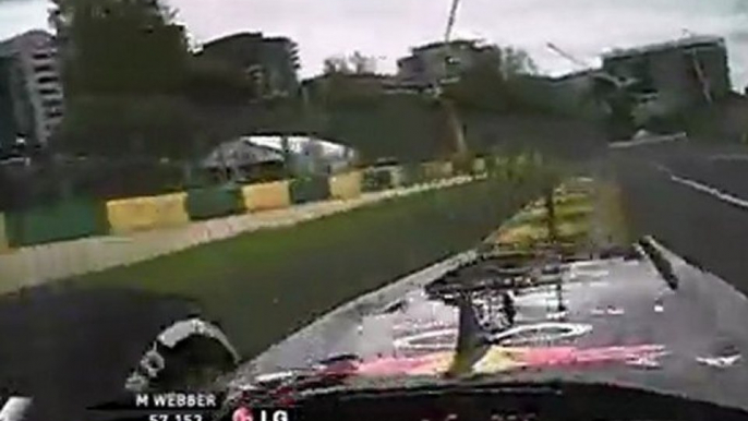 F1 2012 - Mark Webber Helmet Cam at Aus GP FP1