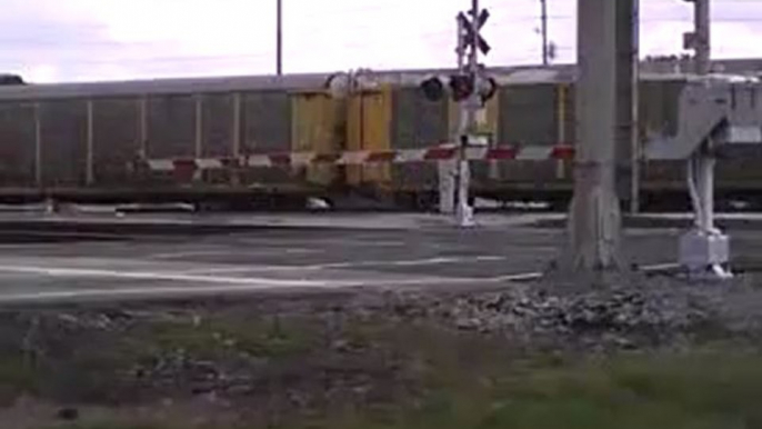 Norfolk Southern autorack and container train east bound through Austell Ga.