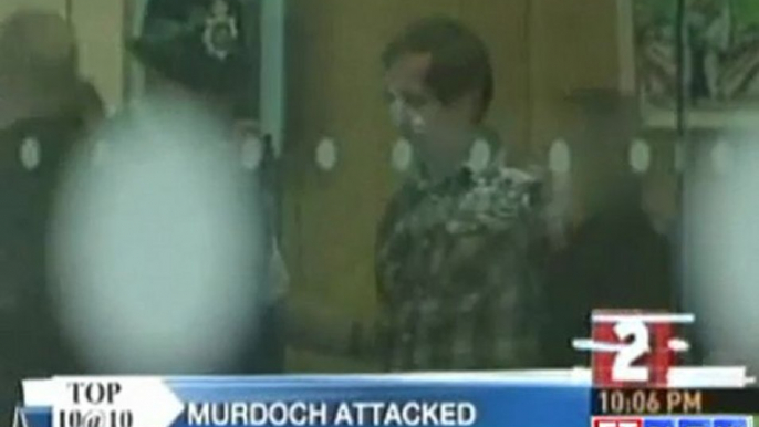 Rupert Murdoch attacked during hearing in UK